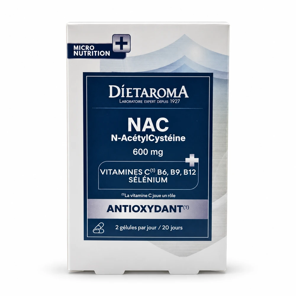 NAC 600 mg – N-Acétylcystéine  40 gélules
